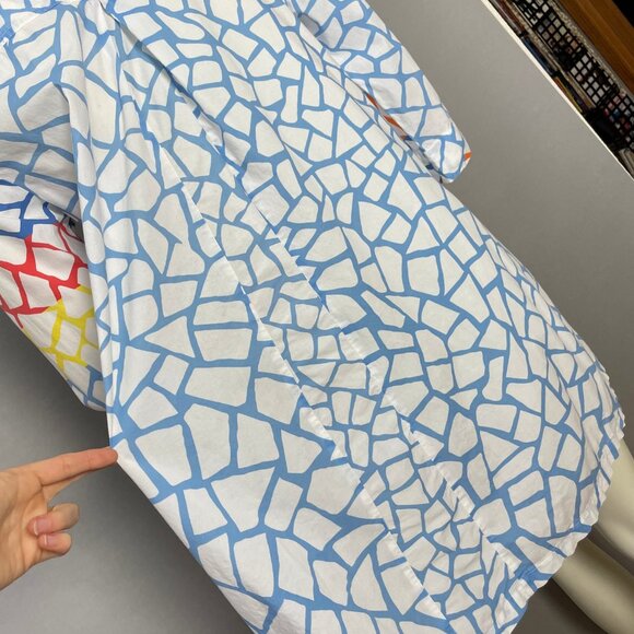 Desigual Shirt Dress Tunic Mini Rainbow Print Abstract Colorful Sz 40 US Medium - Picture 13 of 16